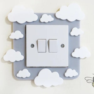 Cloud Light Switch Surround Acrylic | Nursery, Bedroom, Home Decor