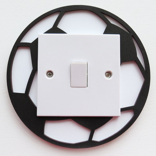 Interruptor de luz de fútbol envolvente / balón de fútbol deportivo grande / MDF / guardería, dormitorio, decoración de la sala de juegos del hogar