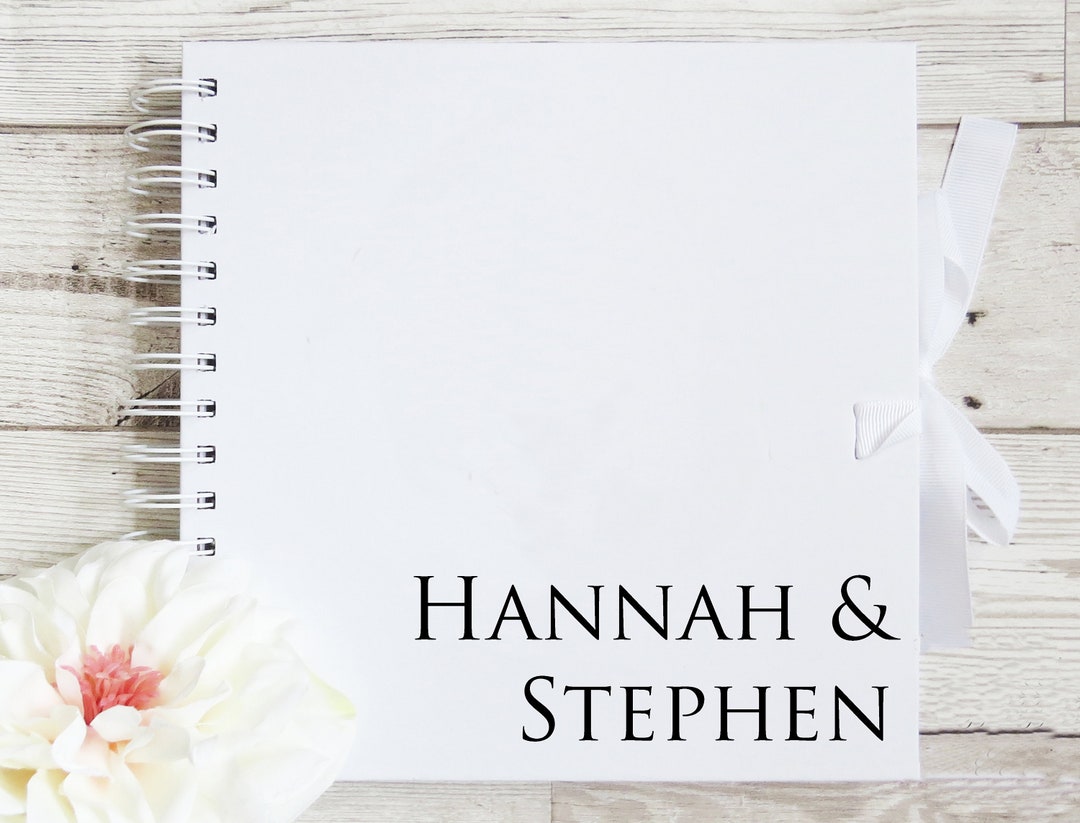Personalised Couples Scrapbook Wedding Guest Book Scrapbook Album 8x8
