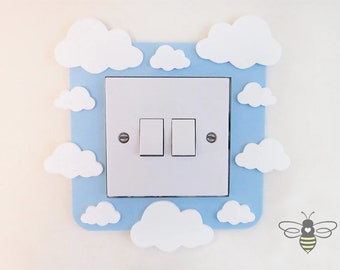 Cloud Light Switch Surround Acrylic | Nursery, Bedroom, Home Decor