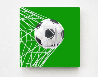 Football Soccer Ball Illustration Light Switch Sticker | Vinyl Decal Sticker | Nursery, Bedroom, Home Playroom Décor