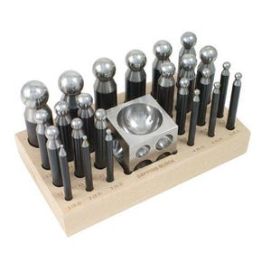 24-Piece Dapping Punch Set – Premium Metal Shaping Tool for Jewelry and Craft Work