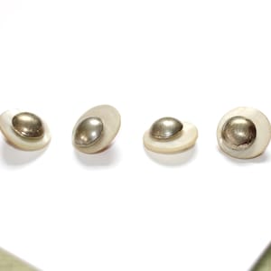 Antique Pearl Pin Shank Buttons - Set of Four 18mm