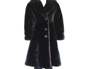 Vintage 1970’s Borgazia Plush Faux Fur Princess Coat - Size Small