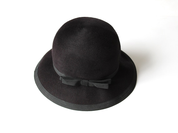 1950s Henry Pollak Felted Wool Wide Brim Hat - 50… - image 7