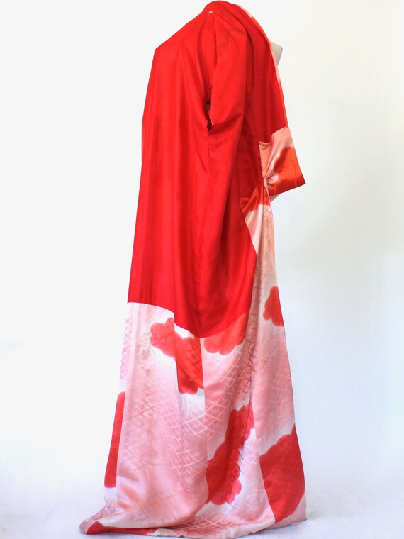 Fine Japanese Silk Uchikake Furisode Vintage Wedd… - image 6