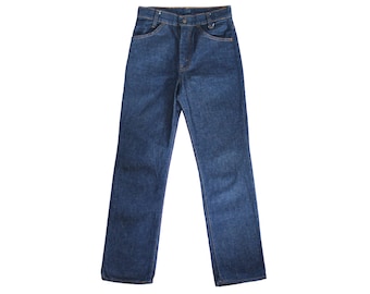 Vaqueros Levi's vintage con lengüeta naranja: denim oscuro, fabricados en EE. UU. (67 x 68 cm)