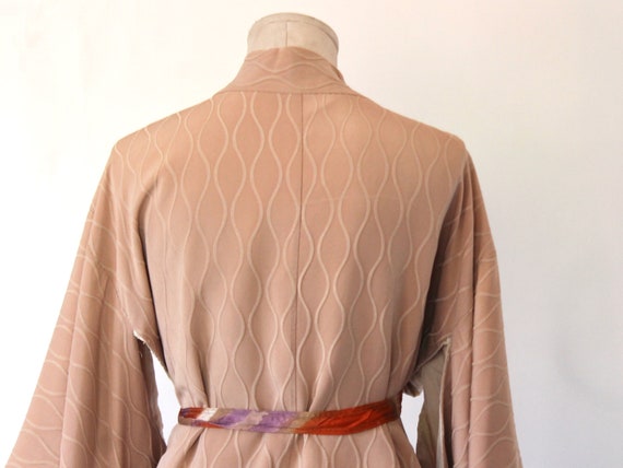 Vintage Silk Haori Kimono Robe - Japanese Traditi… - image 6