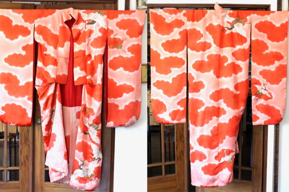 Fine Japanese Silk Uchikake Furisode Vintage Wedd… - image 2