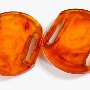 1930s Butterscotch Bakelite Sash Buckles - Tested
