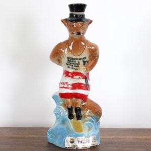 Jim Beam surfer fox vintage decanter