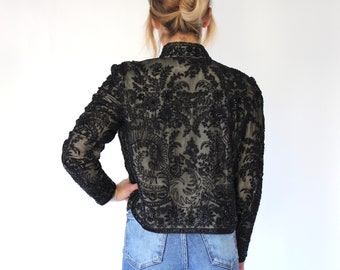 embellished evening jacket