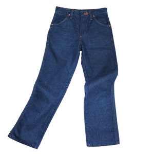 1960s Wranglers Made in USA Lasso Font Logo Mint Condition - Vintage Denim - Size 00