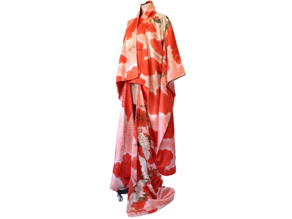 Fine Japanese Silk Uchikake Furisode Vintage Wedd… - image 3