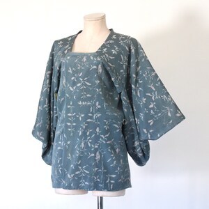 1930s Powder Blue Matte Silk Vintage Kimono Jacket