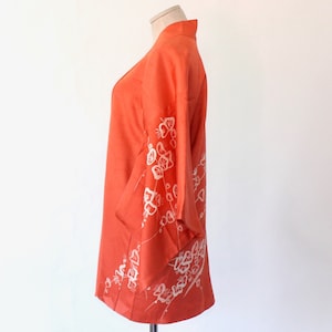 Vintage Fine Silk Japanese Kimono Robe - Traditional Yuzen Dye Spring Flowers