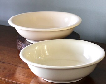 Vintage McCoy Pottery Serving Bowls Mismatched Set Creamy White  #7515 - Stoneware Dishes