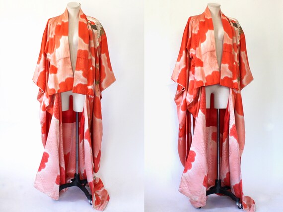 Fine Japanese Silk Uchikake Furisode Vintage Wedd… - image 5