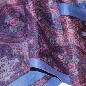 Vintage Rossini Double Faced Silk Twill Jewel Toned Scarf image 4