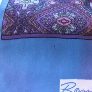 Vintage Rossini Double Faced Silk Twill Jewel Toned Scarf image 6