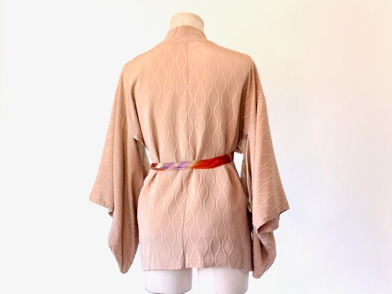 Vintage Silk Haori Kimono Robe - Japanese Traditi… - image 5