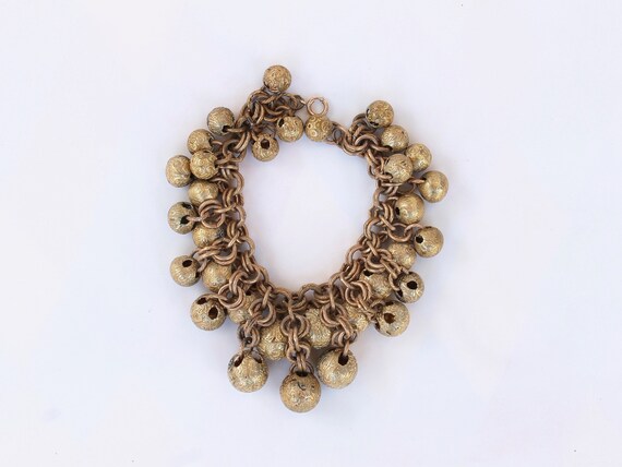 1920s - 1930s Graduated Cast Brass Beaded   Brace… - image 7