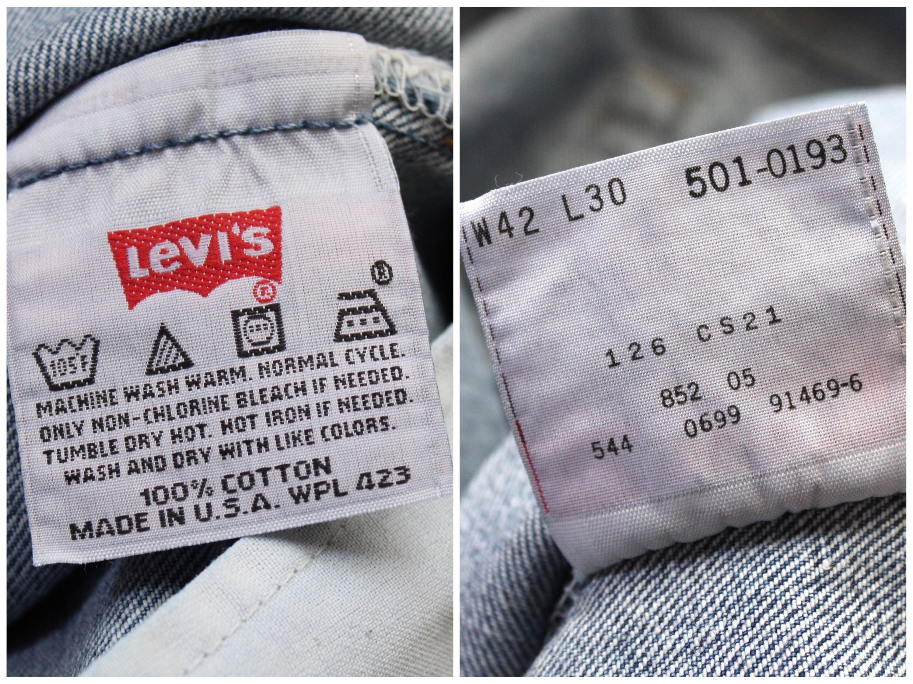 Deadstock 1993 Vintage 501 Levis Made in the USA - Button 514 - Etsy