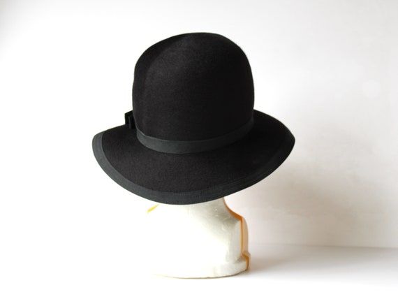 1950s Henry Pollak Felted Wool Wide Brim Hat - 50… - image 3