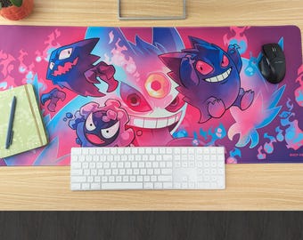 Mouse Pad Anime Desk Accessories Cute Deskmat for Game Room Decor Nerdy Office Decor Retro Large Desk Mat for Gamer Artwork Mousepad Gaming