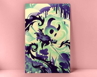 Video Game Poster Colorful Wall Art Nerdy Gifts for Gamer Indie Room Decor for Apartment Cute Gaming Art Pastel Goth Knight Illustration