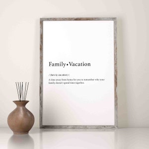 Dictionnaire De Vacances En Famille Drole De Definition Etsy France