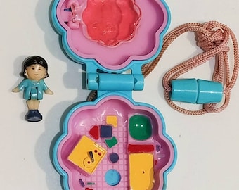 Collier Polly Pocket Bluebird Pretty Present Locket - 1992 - Vintage #geektradepp