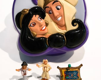 Complete- Disney Polly Pocket Aladdin Jasmine Carpet Playcase