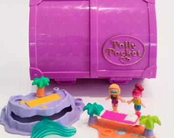 Rare Polly Pocket Vintage Surf 'n Swim Island 1996 99