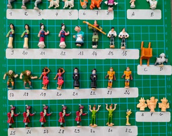 Authentic Rare Vintage 90s Polly Pocket Disney Peter Pan Mulan Aristocats Hercules Dolls Figures Replacement Polly Pocket compact, playset