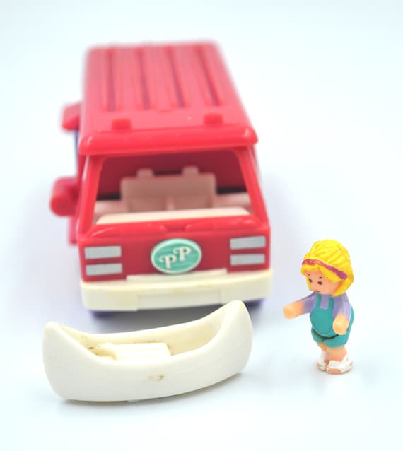 POLLY POCKET van avec chevaux Bluebird Vintage années 90