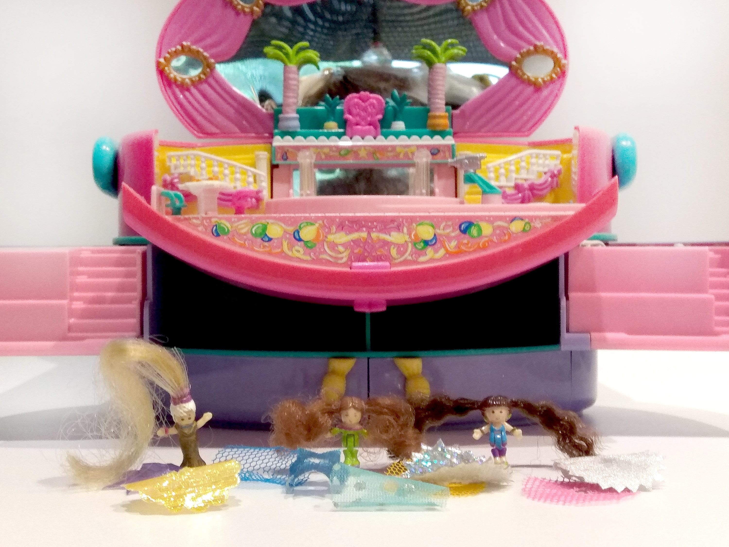 Boîte Polly Pocket Fashion Show Lumineuse Bluebird 1995 Avec 2 Figurines