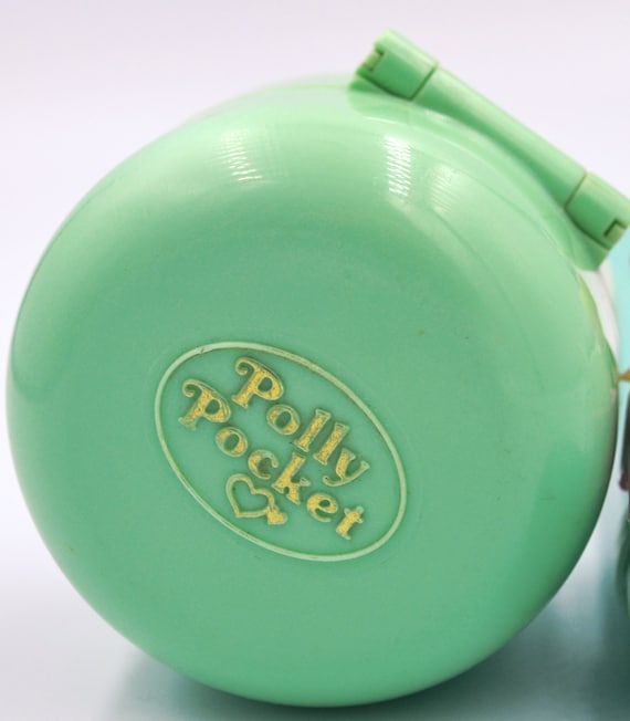 Étui Polly Pocket Bluebird 1991 – Boucles D'oreille Vert, Vintage Jouet