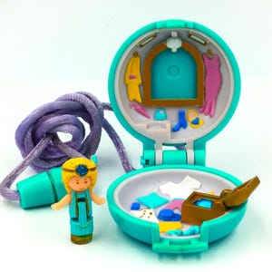 Vintage Polly Pocket- Polly Pocket Locket Necklace Polly Pocket &quot;Dress-Up Jewel Locket&quot; - 1992 Bluebird - Locket Polly Pocket Pendant