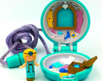 Vintage Polly Pocket- Polly Pocket Locket Necklace Polly Pocket "Dress-Up Jewel Locket" - 1992 Bluebird - Locket Polly Pocket Pendant