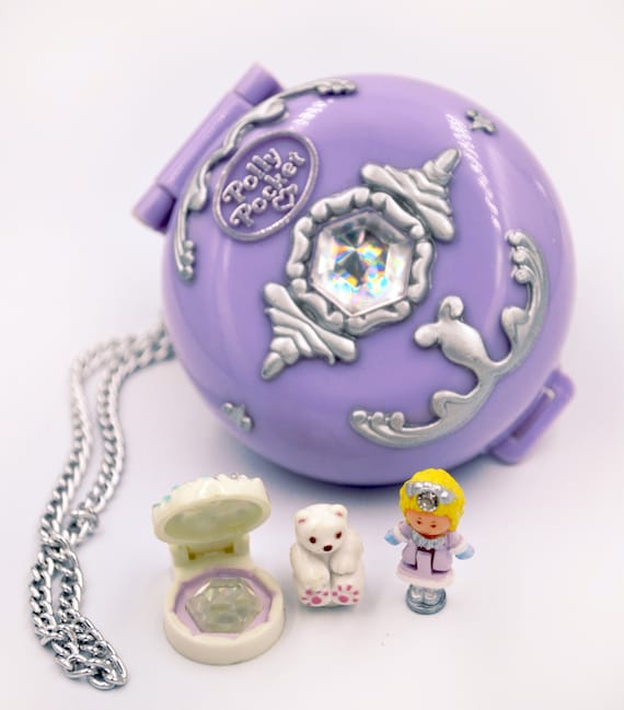 Very Rare- Complete - Vintage Polly Pocket, Jeweled Violet