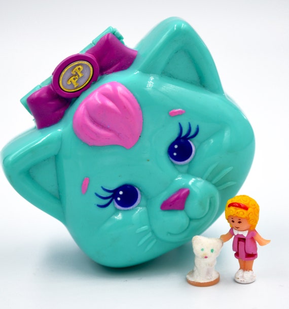 Vintage Polly Pocket Chat Polly Pocket Cuddly Kitty Vintage 1993 Bluebird  Compact 