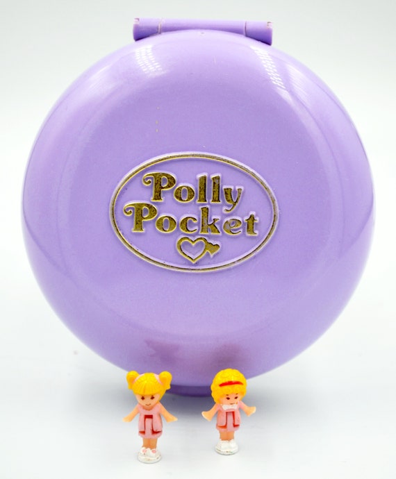 Rare Complete First Generation 1989, Vintage Polly Pocket, Polly Pocket  Polly's Studio Flat 1989 Bluebird Complete With Both Dolls 