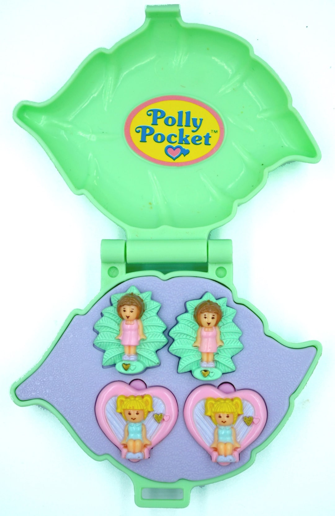 Lot De 4 Polly Pocket Bluebird 1992 - Série Jewels - Émeraude, Saphir, Diamant, Rubis