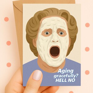 Mrs Doubtfire Movie 90s Printable Birthday Card–Instant Download–Funny Retro Digital Greeting for Millennial Turning 40–Humoristic Birthday