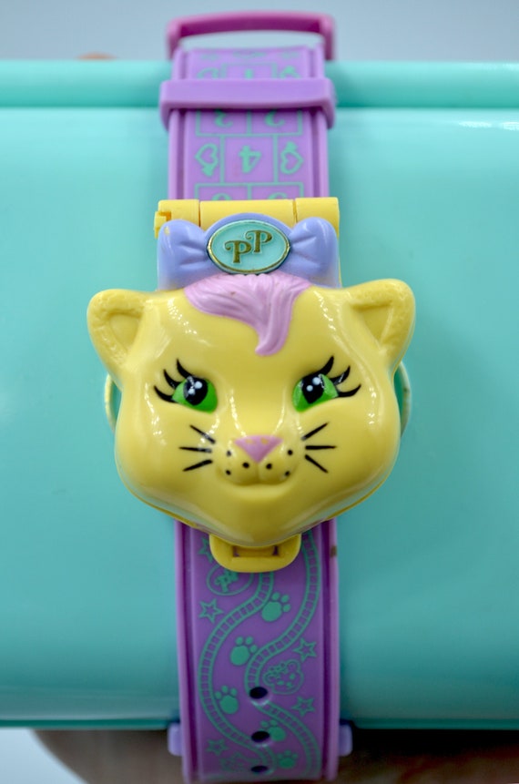 Vintage Polly Pocket, 1995 Polly Pocket Loves Kitty Bracelet Montre Chat  Polly Pocket Bluebird 1995 -  France