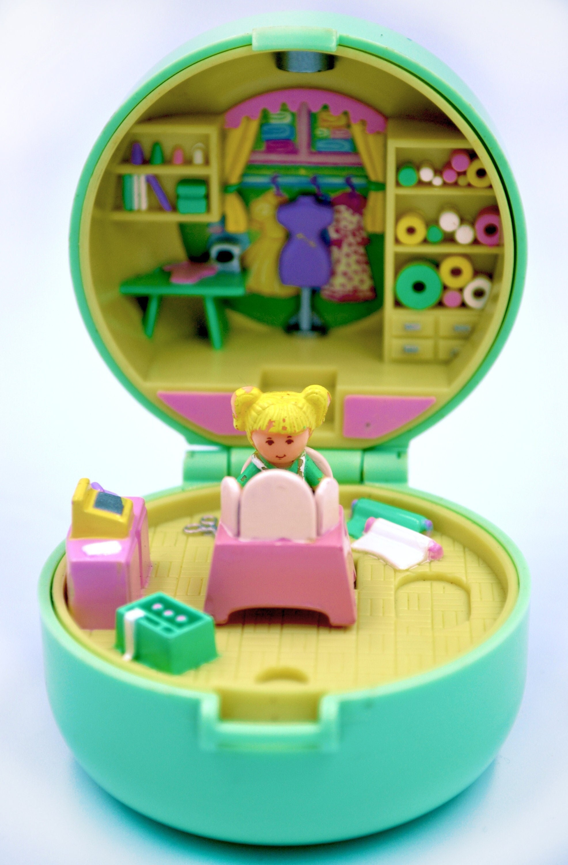 Bague Polly Pocket 50's Diner - Bluebird 1991 - Rond - Incomplète - Occasion