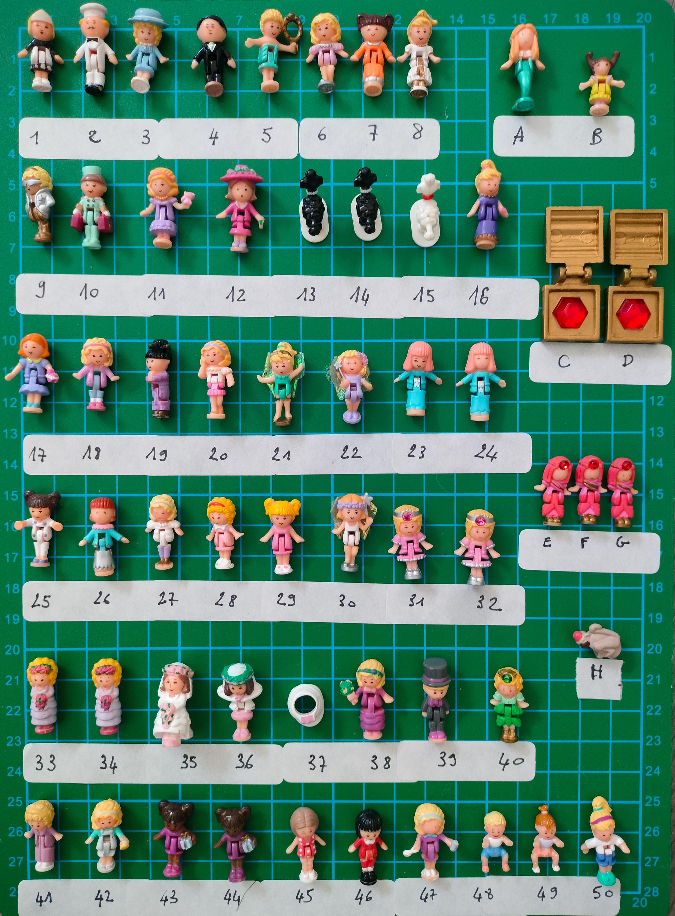 REFILL- Authentic Rare Vintage 1990s Polly Pocket Dolls Figures Replacement for Polly Pocket compact, locket, playset Pick Your Own-Bluebird