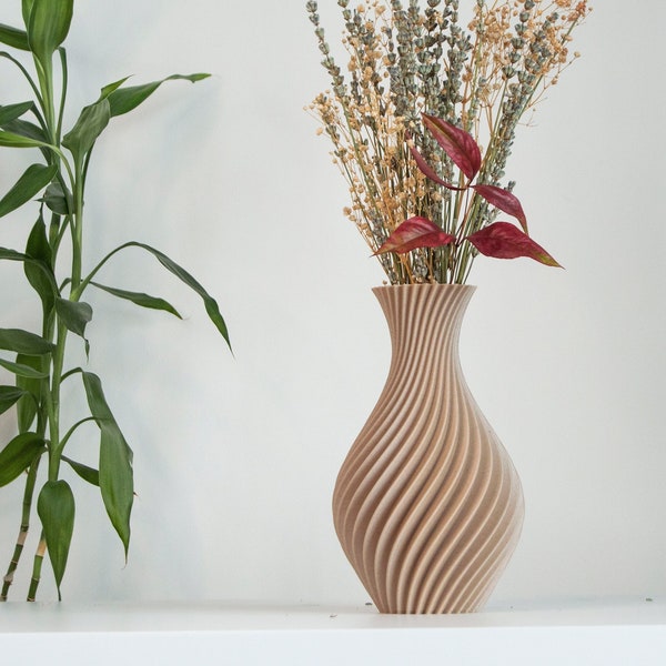 Einzigartige Holzvase, Geschenk für Neues Zuhause, Modernes Regaldekor, Wohnkulturobjekt - Arvensis Wood