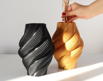 Ästhetisches Zimmer Dekor, Getrocknete Blumenvase, Geschenk zur Wohnungserwärmung für Sie, Geometrische Vase - Zena